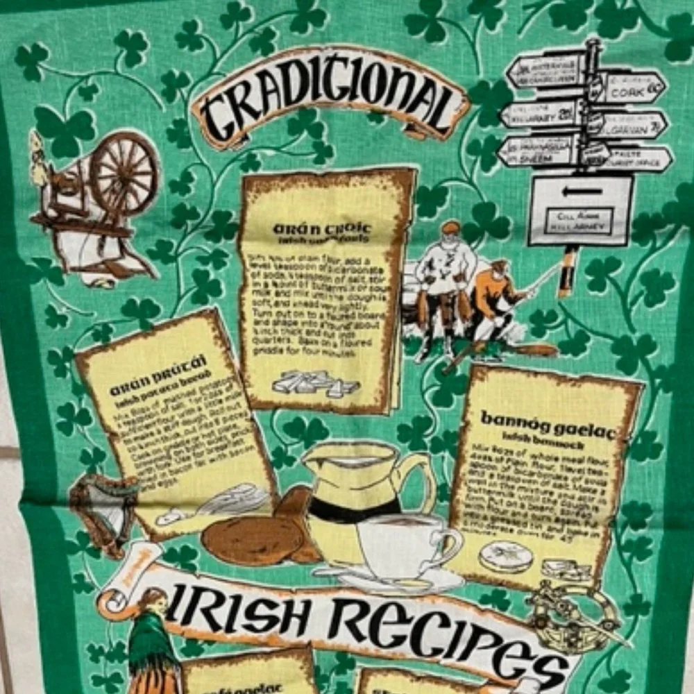 Irish Linen/Cotton Tea Towel ~ Traditional Irish Recipes 19